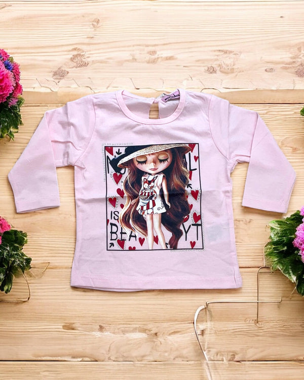 Maglia giro collo con stampa - LF2603