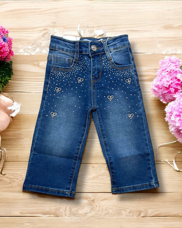 Jeans con brillantini cuori - ZNA-8062