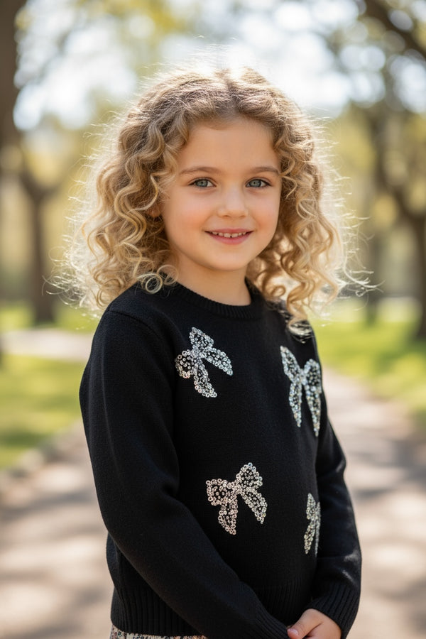 Maglioncino con fiocchi girabrilla - HX2082