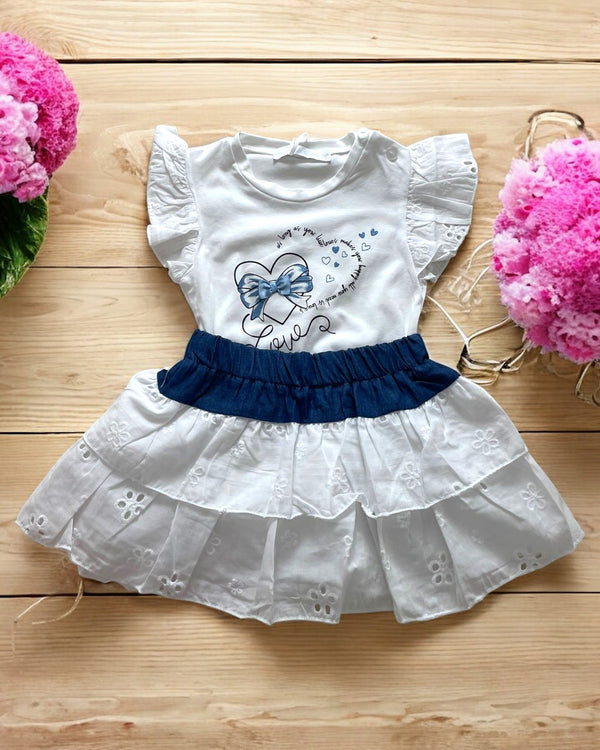 COMPLETO CON GONNA PIZZO SANGALLO - DF-9098