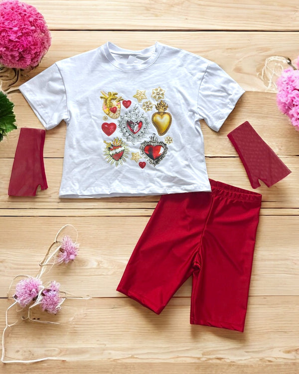 Completo
T-shirt con manicotti 
Leggings - 25221