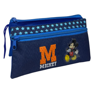 TOMBOLLINO TOPOLINO 3 SCOMPARTI BUSTINA ASTUCCIO PORTACOLORI 22 CM - MIC0997