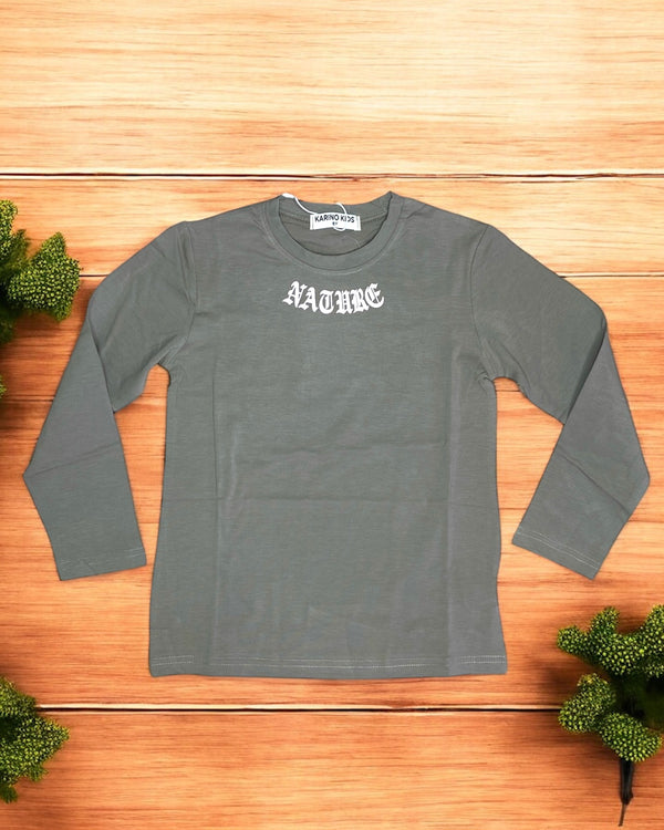 Maglia con scritta girocollo - K-P5018