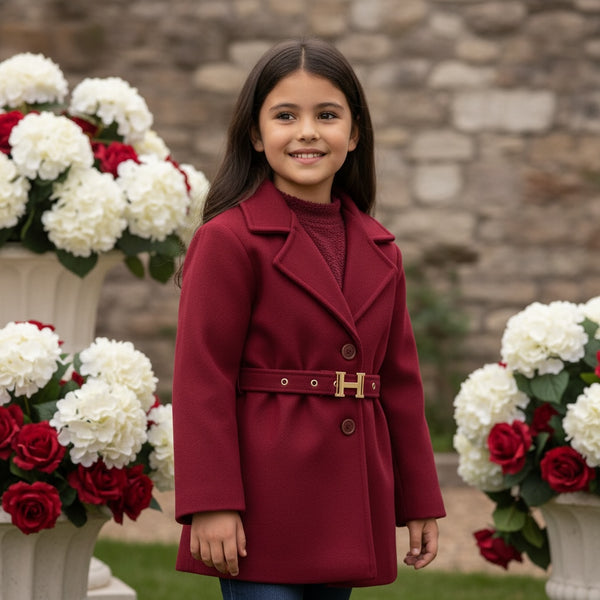 Cappottino con citurina e con pelliccia interna - 5999