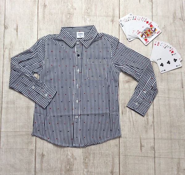 Camicia manica lunga con fantasia - W122-14