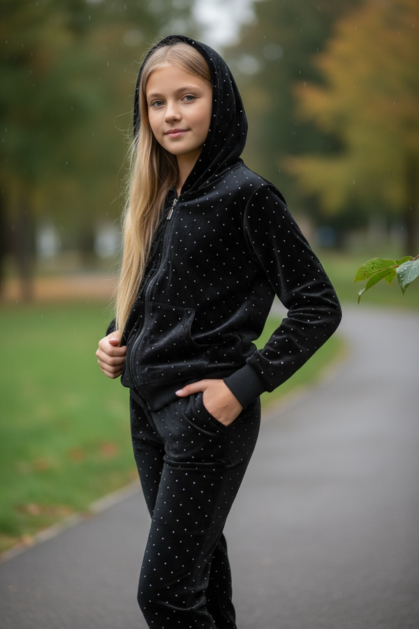 Tuta 2 pz in ciniglia
Felpa e Pantalone glitter - SR1043