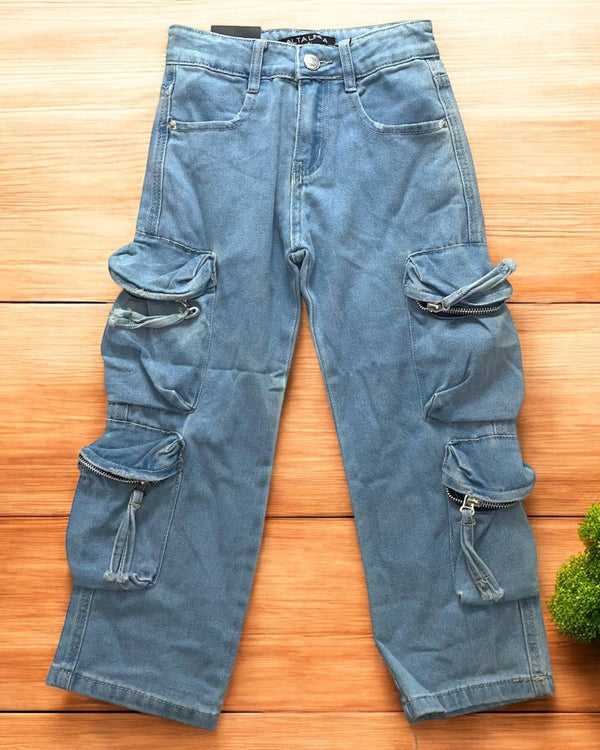 JEANS CON TASCONI - ZRO-9147
