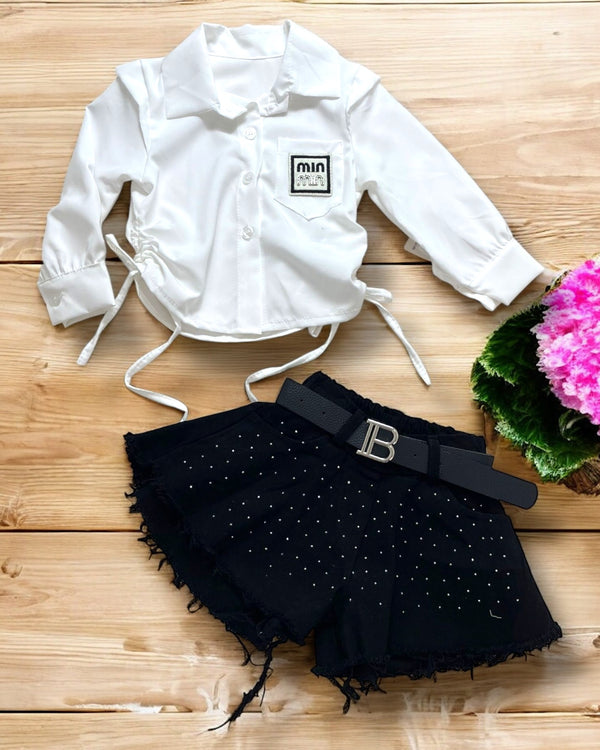 Completo
Camicia
Shorts glitter con cintura - 10186/216100