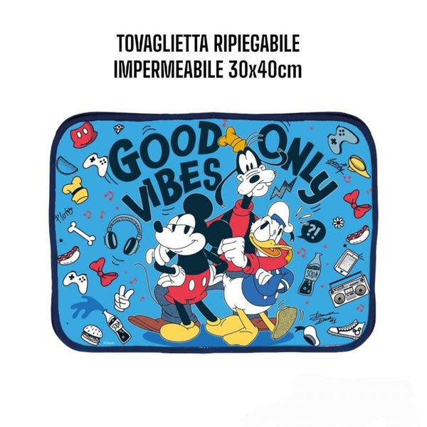 Tovaglietta ripiegabile impermeabile Topolino 30x40cm - TV12MK TOPOLINO