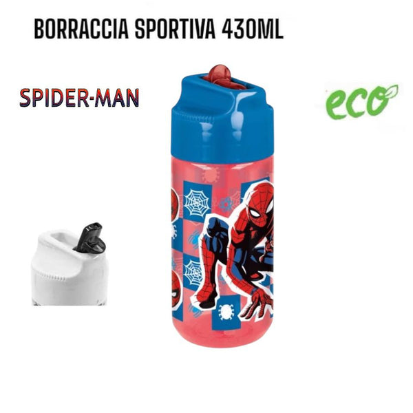 Borraccia in plastica Spiderman 430ml - 114/24 SPIDERMAN