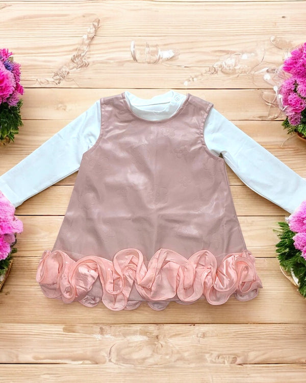 Vestitino in ecopelle con maglia in caldo Cotone - RW-2219