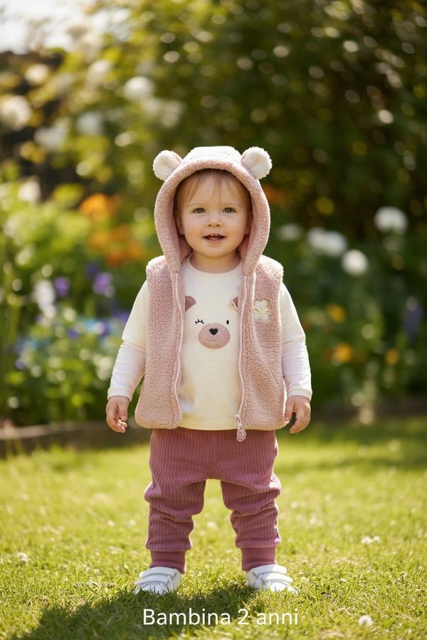 Coordinato
Gilet Teddy 
Maglia
Pantalone - NEA-207