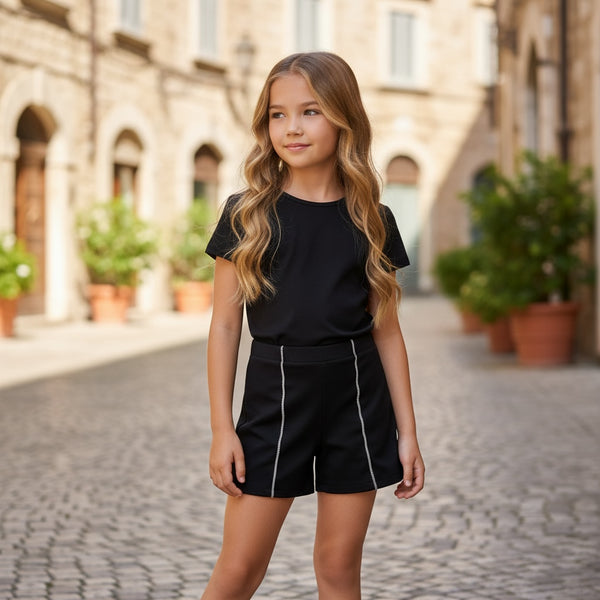 Pantaloncino con strisce brillantinate - 9489