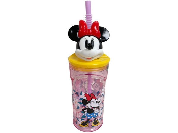 Bicchiere con cannuccia 3D Minnie - 81266 MINNIE