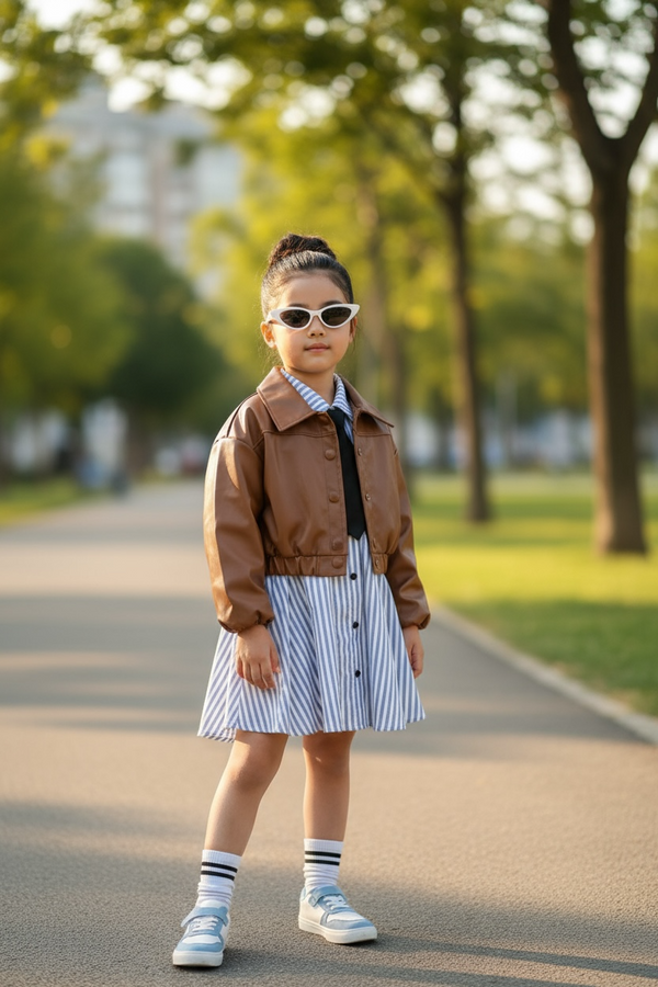 Giacca in ecopelle con bottoni - 9536