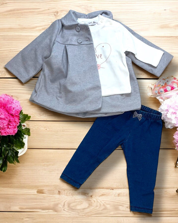 Completo
Giacca 
Maglia con stampa
Leggings jeans - NEA-250