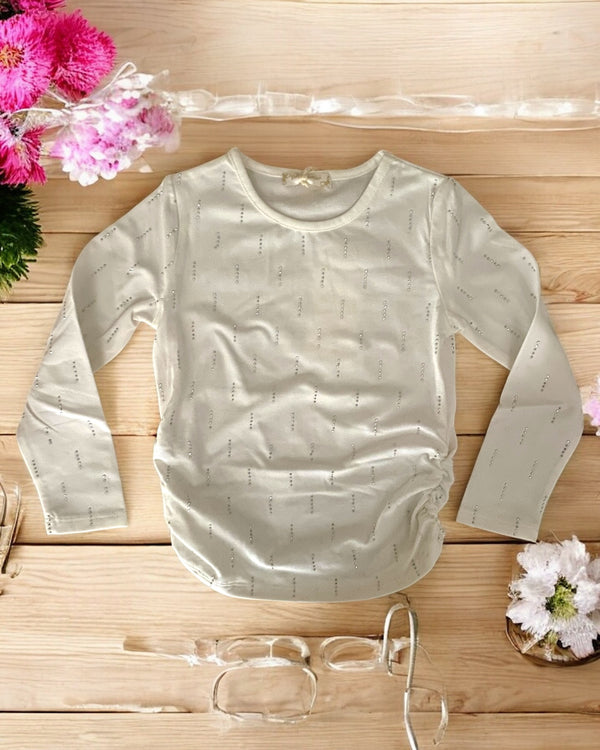 Maglia girocollo con brillantini - SR1004