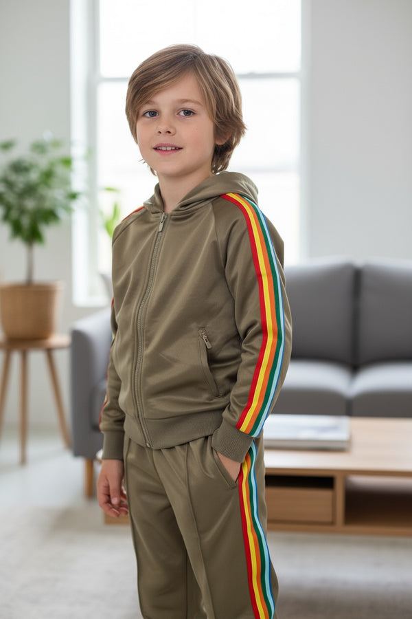 Tuta mod.Palm Angels con strisce e Cappuccio 
Felpa cn cappuccio 
Pantalone - SM-979