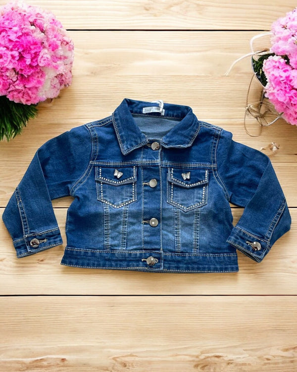 Giacca denim con strass - GNA2106