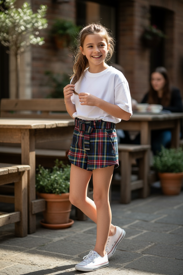 Shorts con cintura in vita. - 8556