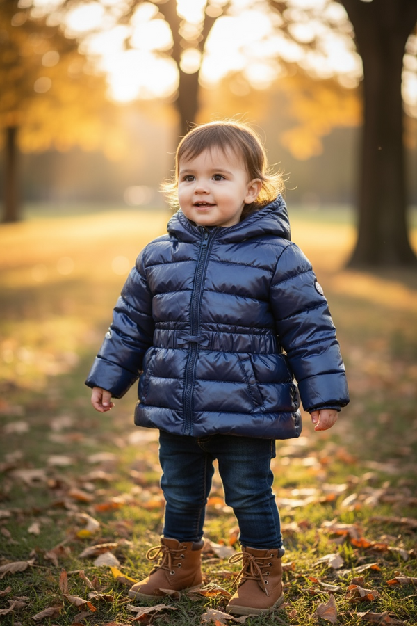 Giubbino lucido con cintura in vita con fiocco - M-2550