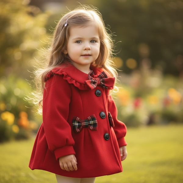 Cappottino con fiocchi scozzese - 229555