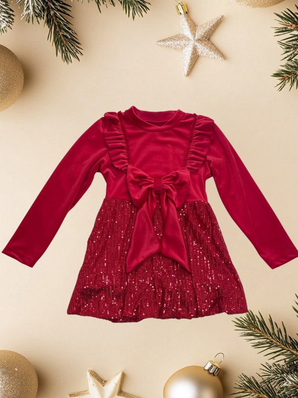 Vestitino in velluto con paillettes - 2203