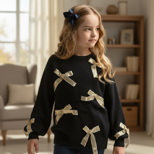 Max maglioncino con fiocchi - M056