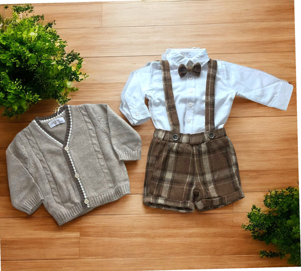 Completo
Cardigan
Camicia 
Salopette - SBBO-032-B3