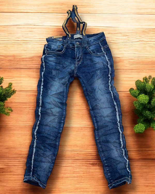 Jeans con bretelle - F-5395.