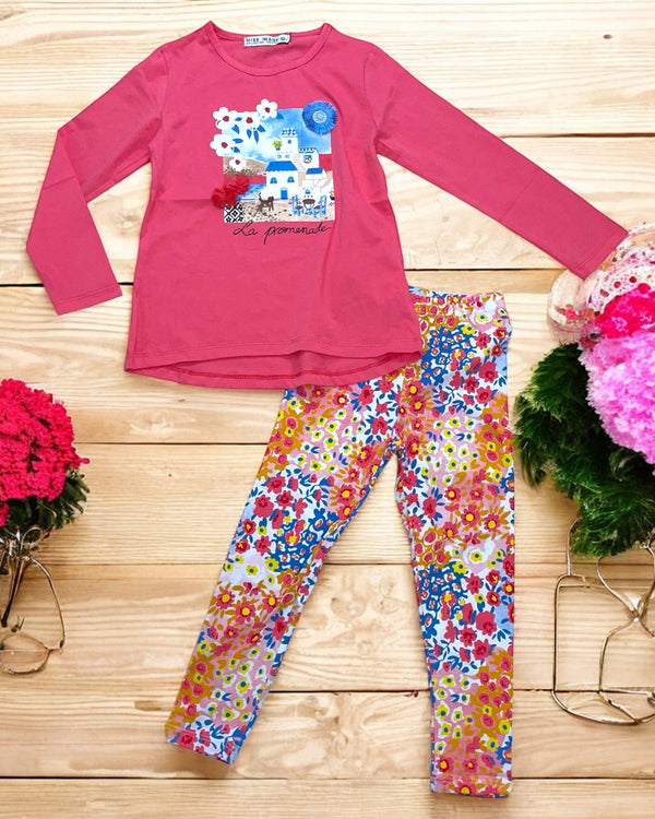 Completo flower
Max maglia con stampa
Leggings con stampa a fiore - LF-0311