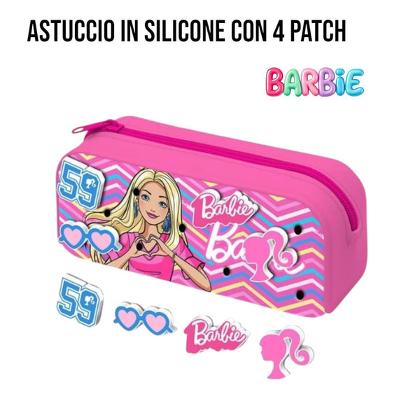 Astuccio Barbie in silicone con patch - 690679