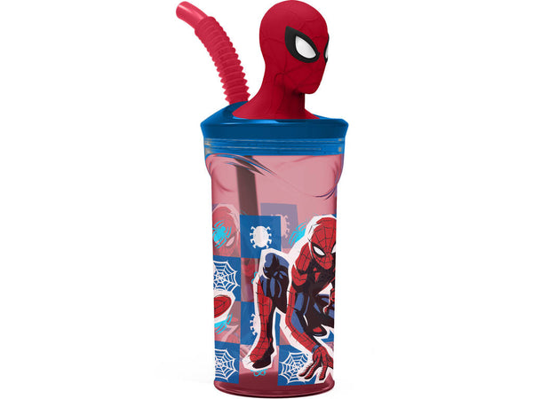 Bicchiere con cannuccia 3D Spiderman - 74766 SPIDERMAN