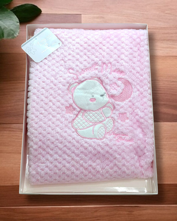 Copertina carrozzino con stampa orsetto - NG-449 DIS.2 SWEET MOON