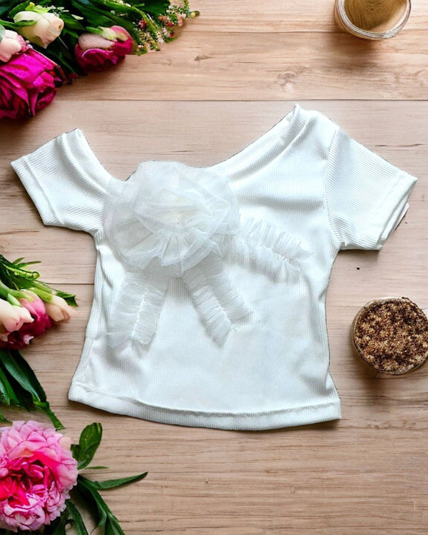 T-shirt con rosa - 0430