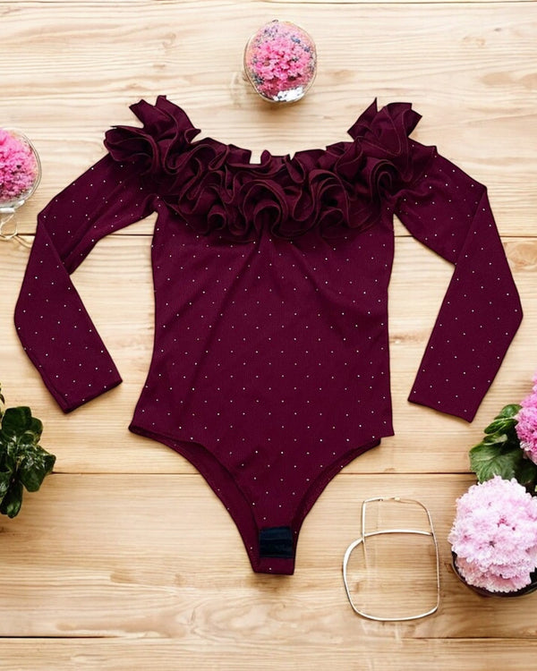 Maglia body con rouches - 25557