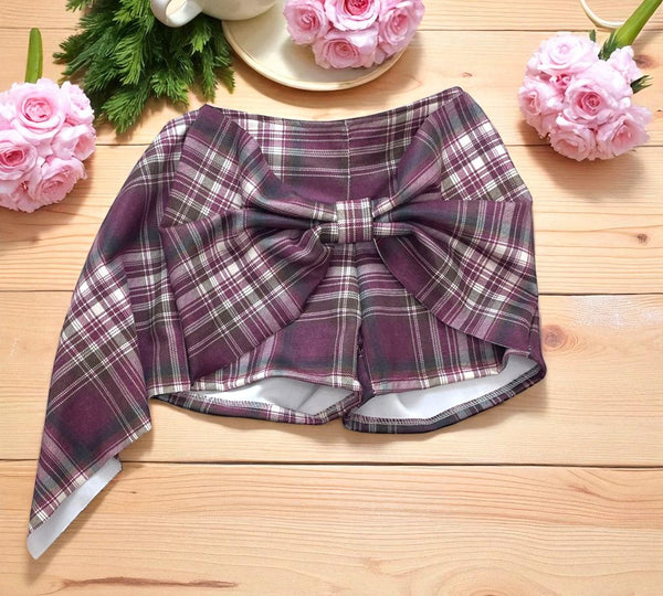 Shorts fiocco a quadri - 108555