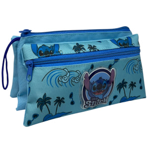 TOMBOLINO STITCH DISNEY 3 SCOMPARTI BUSTINA ASTUCCIO PORTACOLORI 22 CM - LST0997