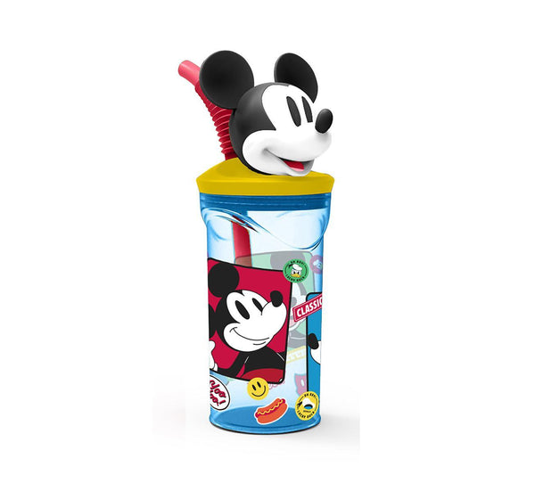 Bicchiere  con cannuccia 3D Topolino - 74366  TOPOLINO