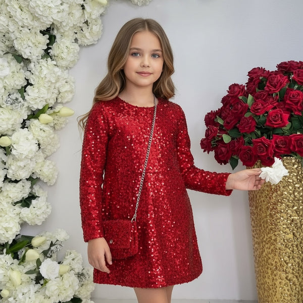 Vestitino con girabrilla + borsetta - 1080