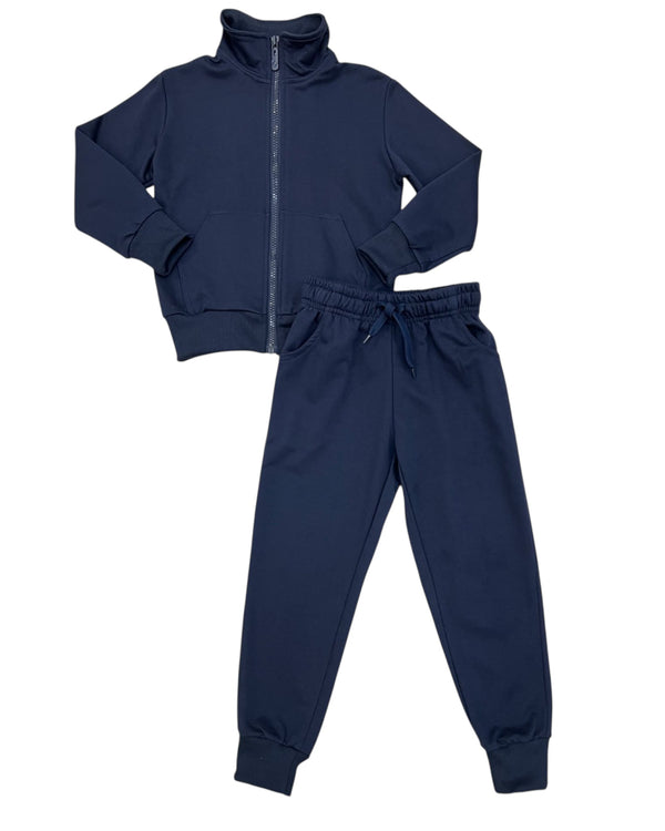 Tuta Scuola Blu Cotone 2pz - WK-7040