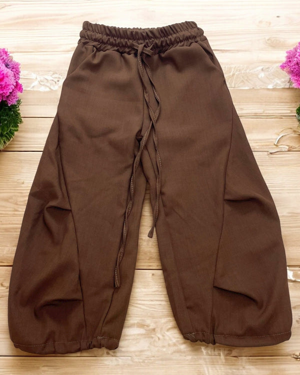 Pantalone balloon con elastico in vita - 10600