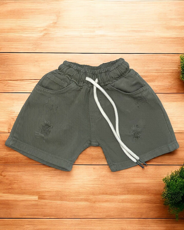 Jeans corto con elastico in vita - EL404
