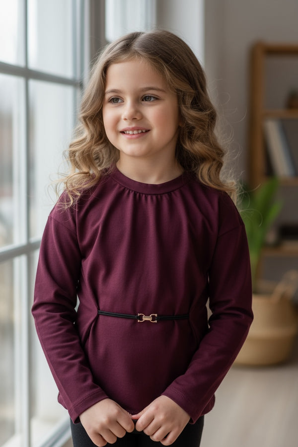 Max maglia mezzo collo con finta  cinta in vita - 25385