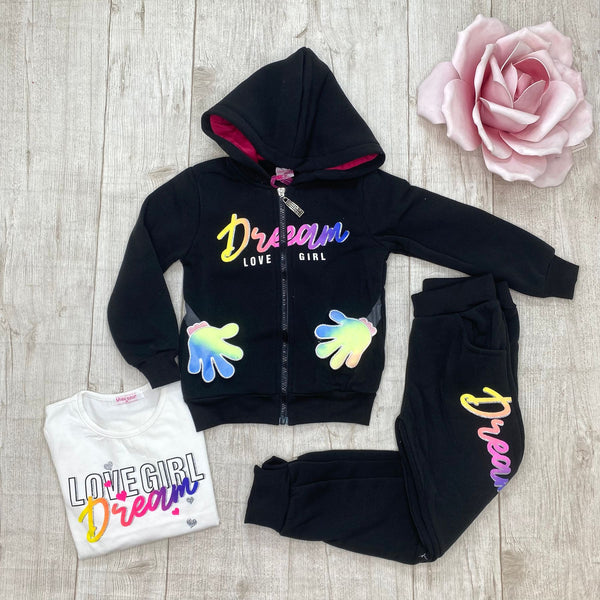 Tuta 3pz
Felpa con cappuccio;
Maglia girocollo;
Pantalone. - AF234