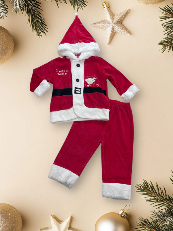 Completo Babbo Natale 
Giacca con cappuccio 
Pantalone - IG075/1