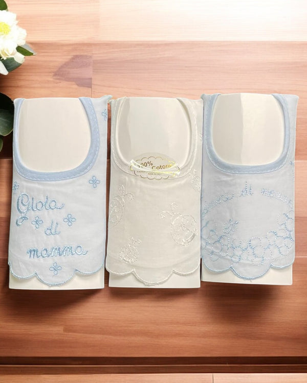 Set bavette 100% cotone - 1864 DIS. GIOIA DI MAMMA