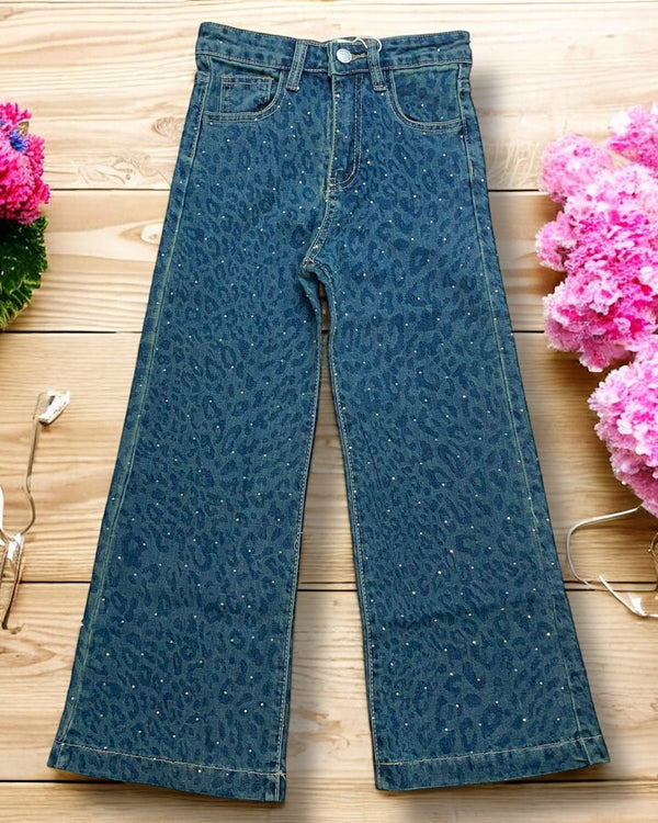 Jeans animalier con glitter - N-7074