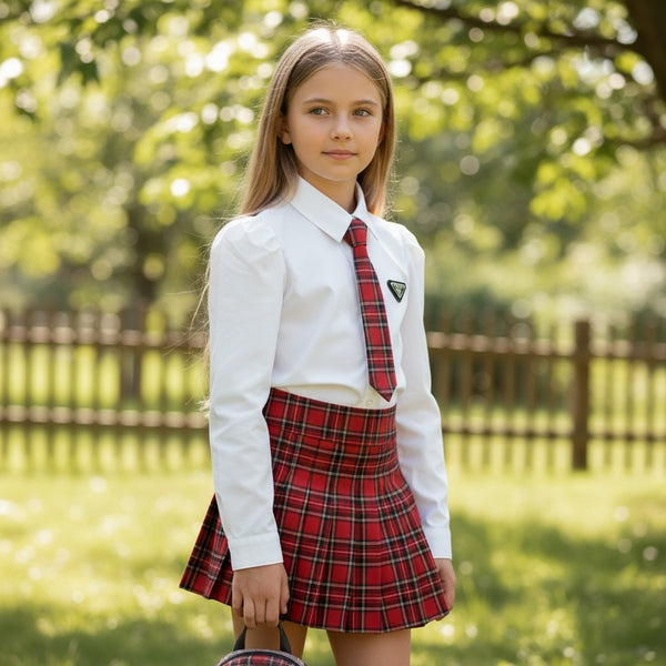 Completo
Camicia con cravatta scozzese
Gonna scozzese - 25467