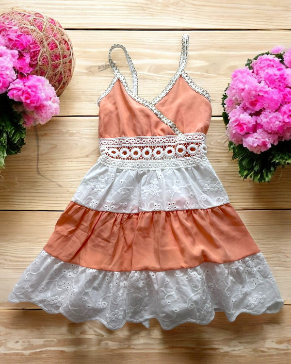 VESTITO CON PIZZO SAN GALLO - 25203